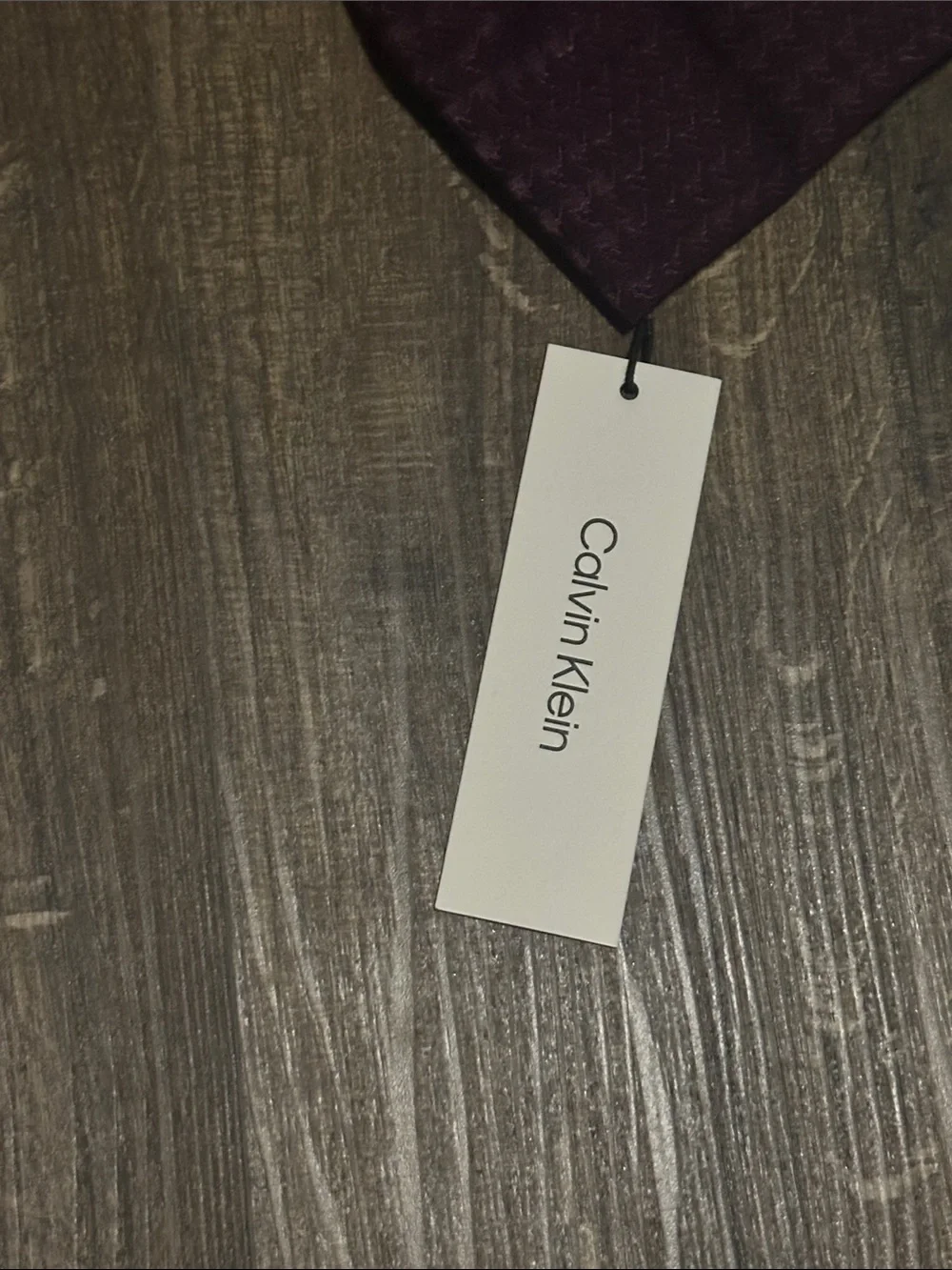 Calvin Klein Plum Long-Sleeve Midi Dress with Waist Tie - Picture 2 of 4